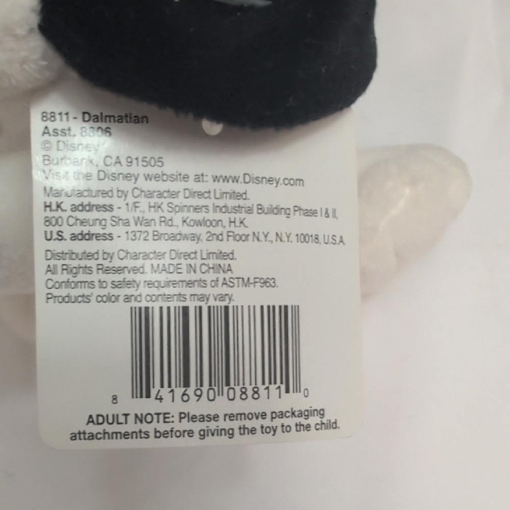 Disney Dalmatian Plush Dog Toy - Cream and Black - Picture 3 of 7